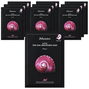 제이엠솔루션 액티브 핑크 스네일 브라이트닝 마스크 프라임 30ml, 10개입, 1개