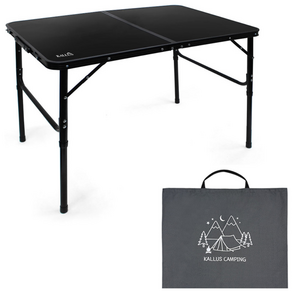 칼루스 접이식 2단 중형 테이블 올블랙 + 가방 포함