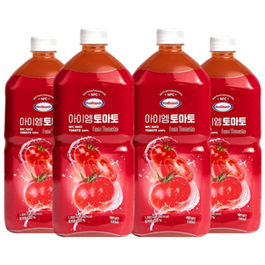 보넬드 아이엠 토마토주스 100% NFC 착즙주스, 1L, 4개