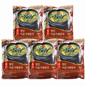 [TV홈쇼핑정품 인포벨]김봉찬 약선명인 아욱 다슬기 해장국 간편식 즉석국 술안주 명인 된장 다슬기탕, 800g, 5개