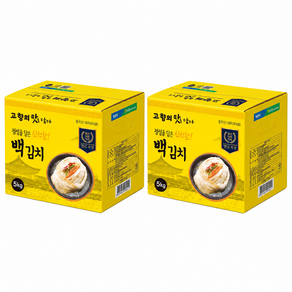 고향백김치 감칠맛이 살아있고 깔끔한 백김치, 5kg, 2개
