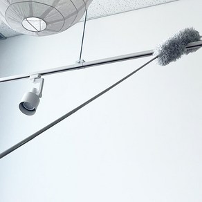 거미줄제거기 장대 먼지털이 청소 솔 최대 280cm, 그레이, 1개
