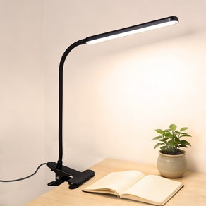 H HNMA HN 클립형 LED 데스크스탠드 단계조광 조색 눈보호 USB 급전 봄맞이 선물 근로자의 날 하마 패션 위크 여름 대형 비철 프로모션, 검정색
