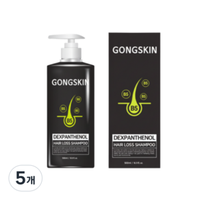 공스킨 덱스판테놀 탈모 샴푸(대용량), 500ml, 5개