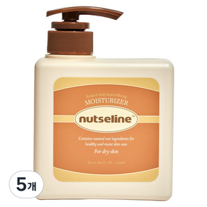 넛세린 슈퍼 넛 모이스처 무향 바디로션 바디크림 바디밀크 보습, 500ml, 5개