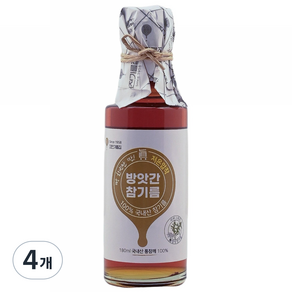 대전기름집 60년전통 % 국산참기름, 180ml, 4개