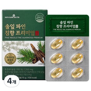 솔잎 파인 침향 오일 송침유 프리미엄, 30정, 4개