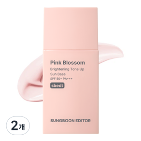 성분에디터 핑크 블라썸 브라이트닝 톤업 선 베이스 SPF50+ PA+++, 30ml, 2개