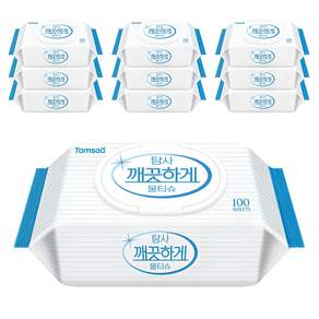 탐사 깨끗하게 도톰한 물티슈 캡형