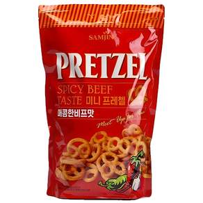 삼진 미니 프레첼 매콤한 비프맛