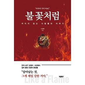 [바른북스]불꽃처럼 : 아저씨 가지 마요! 까지지 않는 사람들의 이야기