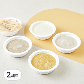 짱죽 냉장 초기 7개월 부터 오트밀바나나 묽은죽 140g + 한우양송이 묽은죽 140g + 닭가슴살양배추 묽은죽 140g + 한우모듬호박 묽은죽 140g 이유식 A세트