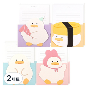 포포팬시 1000 뚱오리 모양 편선지 4종 x 2p 세트