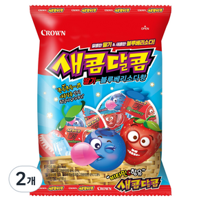 크라운 새콤달콤 딸기 블루베리소다