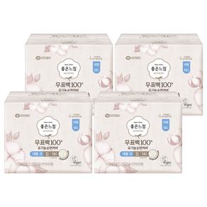 좋은느낌 무표백 유기농 순면커버 맥시슬림 생리대 날개형