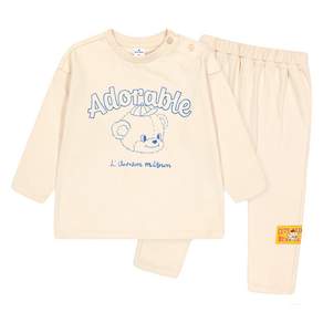 MilkBaby 유아용 씩씩한 미소베어 라운지웨어 실내 상하복 세트
