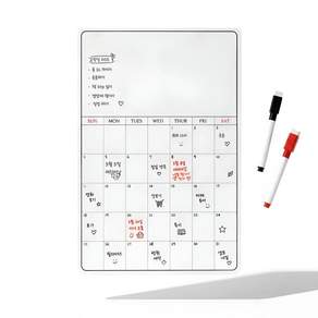 러블비 냉장고 달력 일정표 마그네틱 화이트보드