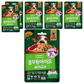 풀무원아미오 전연령 강아지 자연담은 영양식 습식사료