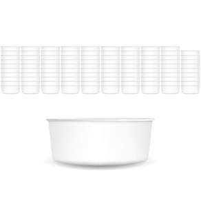 대한웰빙은박 무인쇄 종이용기 380ml, 100개입, 1개