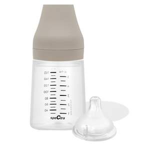 스펙트라 올셋 PP 젖병 젖꼭지 S 포함, 웜그레이, 160ml, 1개