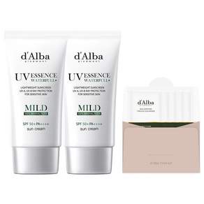 달바 워터풀 마일드 선크림 SPF50+ PA++++ 50ml 2p + 샘플 키트 15ml 세트