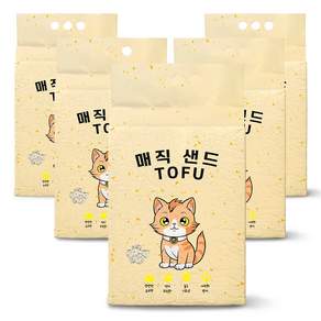 메디펫 응고형 매직 고양이 두부모래 가는입자, 10L, 5개, 무향