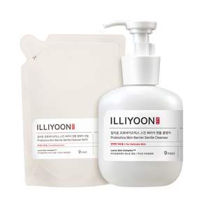 일리윤 프로바이오틱스 스킨 배리어 젠틀 클렌저 여성청결제 300ml + 리필 250ml 세트