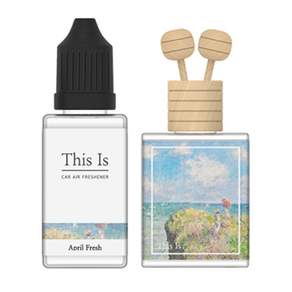 디스이즈명화 클립형 차량용 디퓨저 15ml 본품 + 30ml 리필 세트