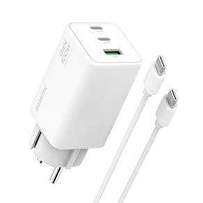 스마텍 GAN PD 접지 플러그 3포트 멀티 초고속 충전기 100W + C to C케이블 세트 STQC-Anti100W