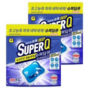 슈퍼딥큐 실내건조 고농축 대용량 드럼세탁기 캡슐세제 오션브리즈향