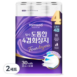 탐사 도톰한 천연펄프 4겹 화장지