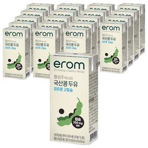 이롬 황성주 박사의 국산콩 두유 검은콩 고칼슘, 190ml, 20개 - 두유