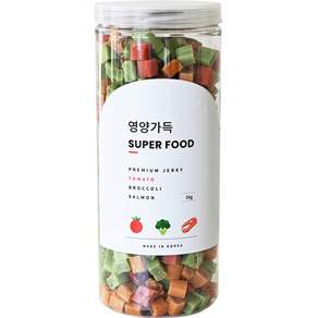 제로랩스 강아지 국내산 영양가득 져키, 혼합맛(토마토/브로콜리/연어), 1kg, 1개