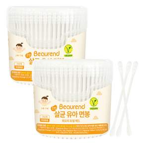 뷰렌드 비건 순면 살균 유아 면봉, 2개, 350개입