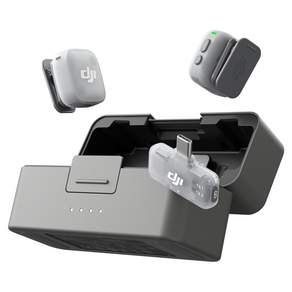 DJI 무선 Mic Mini 2 TX 송신기 2p + 모바일 RX 수신기 1p + 충전 케이스 세트