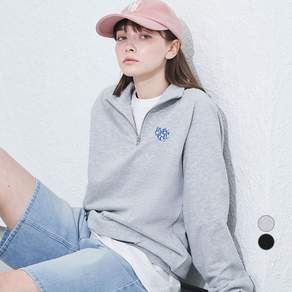 ELLE PARIS 하프집업 그래픽 Heart 스웻셔츠