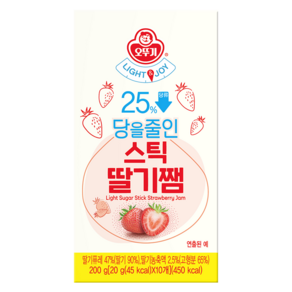 오뚜기 LIGHT&JOY 당을줄인 스틱딸기쨈