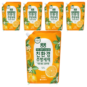 퐁퐁 오렌지 오일 담은 친환경 주방세제 기분 좋은 오렌지향 리필