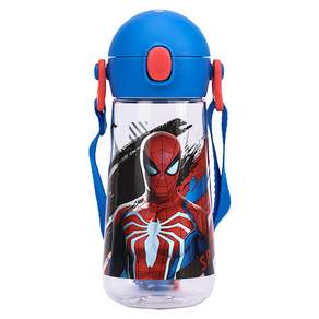 릴팡 원터치 어깨끈 트라이탄 물통, 스파이더맨, 470ml, 1개