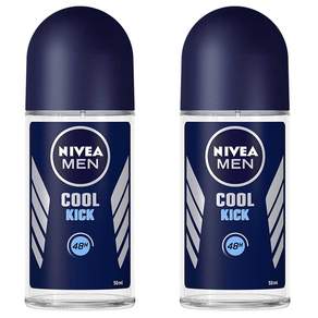 니베아 맨 데오도란트 롤온 쿨킥, 50ml, 2개
