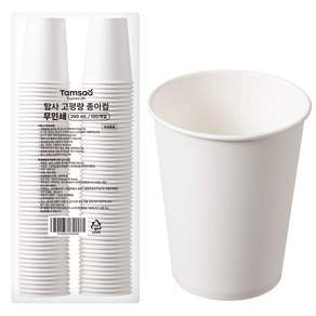 탐사 고평량 무인쇄 종이컵 260ml, 100개입, 1개