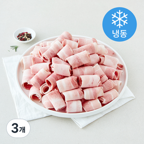 스페인산 대패 삼겹살 바로 구이용 (냉동), 3개, 1kg