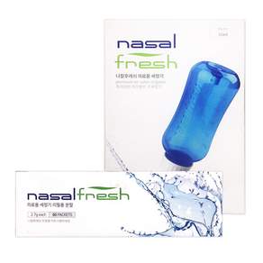 나잘후레쉬 의료용 코세정기 블루 300ml + 코세정용 분말 60p 세트