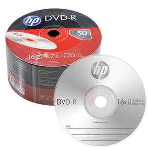 HP 공디스크 16x 4.7GB 50P 벌크 팩, DVD-R 16X, 1개