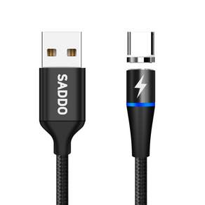 사또 3세대 USB C타입 커넥터 + 일자형 마그네틱 고속충전 케이블 1m 세트