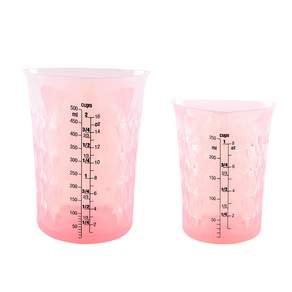 제우스 삼각 실리콘 계량컵 500ml + 250ml 세트