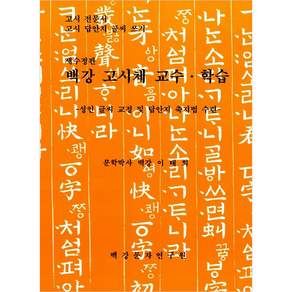 백강 고시체 교수 학습: 성인 글씨 교정 및 답안지 축지법 수련 (새수정판)