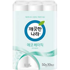 깨끗한나라 에코 베이직 2겹 롤화장지