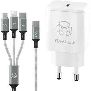 디지지 엑시스 PD 25W 초고속 충전기 + 3in1 스카이메타C 고속충전 케이블 150cm 세트
