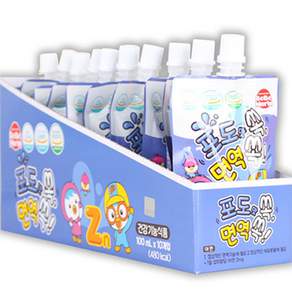 베베모린 뽀로로 면역 쏙 음료 포도맛, 100ml, 10개